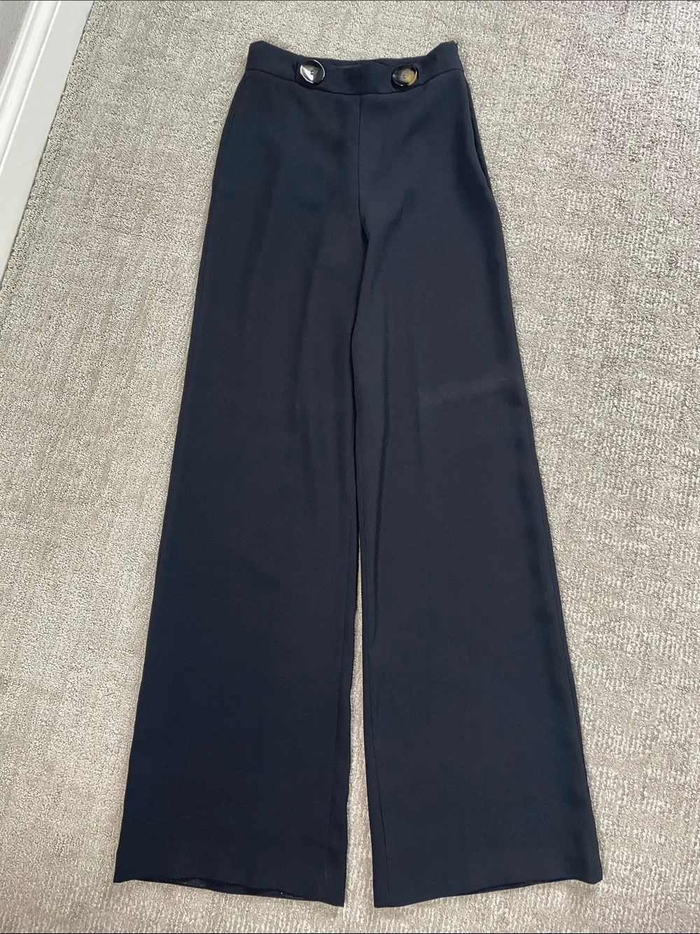 Zara Wide Leg Pants in Black - Picture 4 of 6